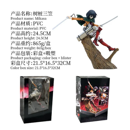 Attack on Titan Mikasa &amp; Levi PVC Action Figure Set