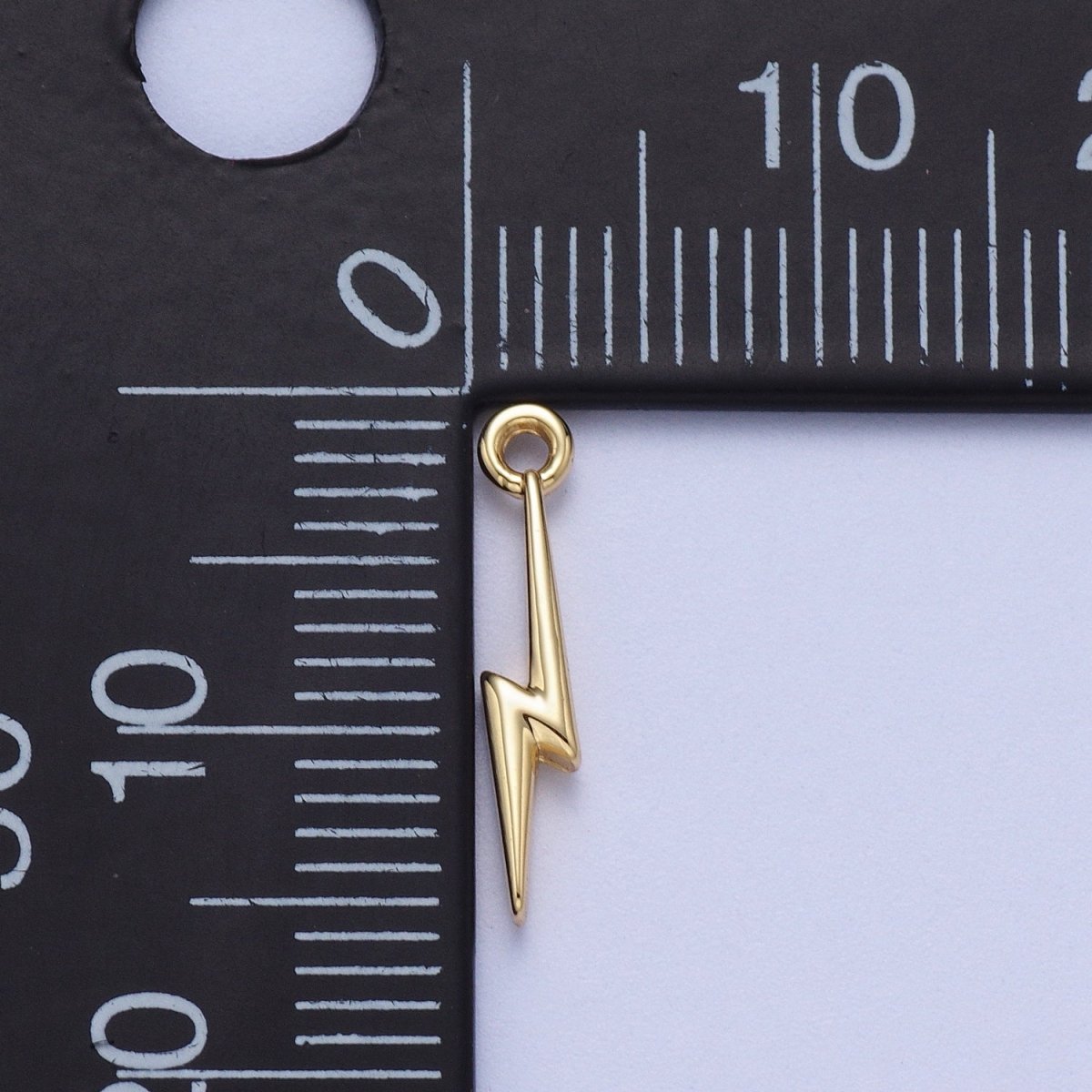 Lightning Bolt Storm Thunder Mini Charm in Gold &amp; Silver | AC-052