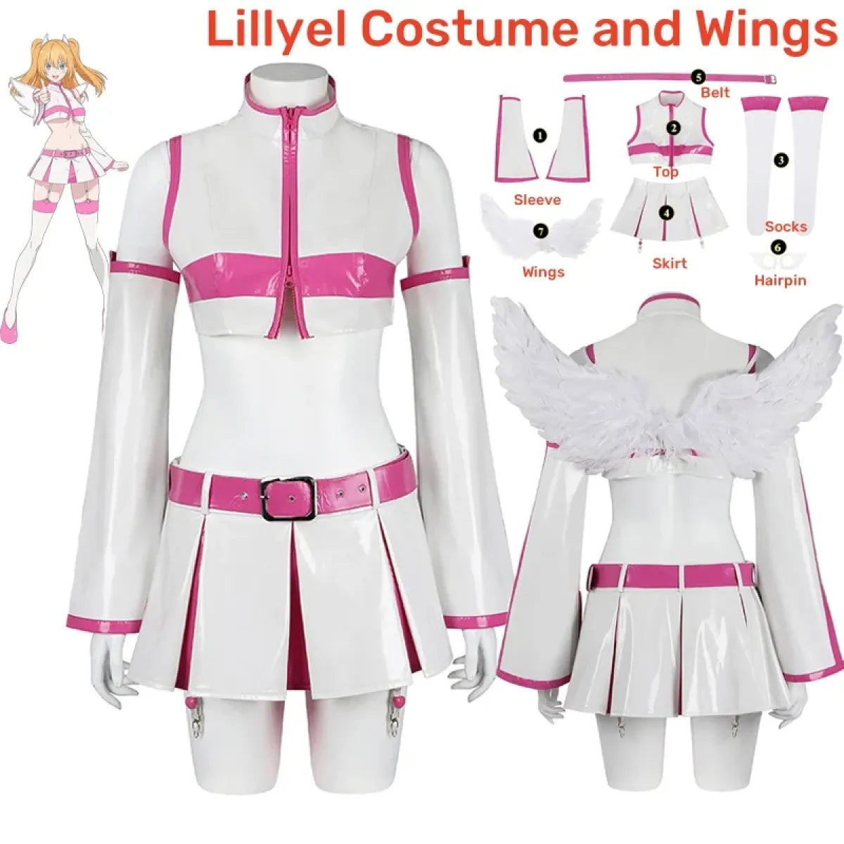 2.5D Seduction Lilysa Amano Cosplay Costume – Full Set with Wig