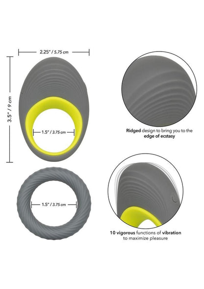 CalExotics Link Up Edge Silicone Vibrating Cock Ring