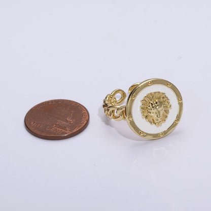 Lion ring, trendy ring, Enamel Leo ring, Adjustable Open Ring Lion King ring Open Adjustable U-055~U-059