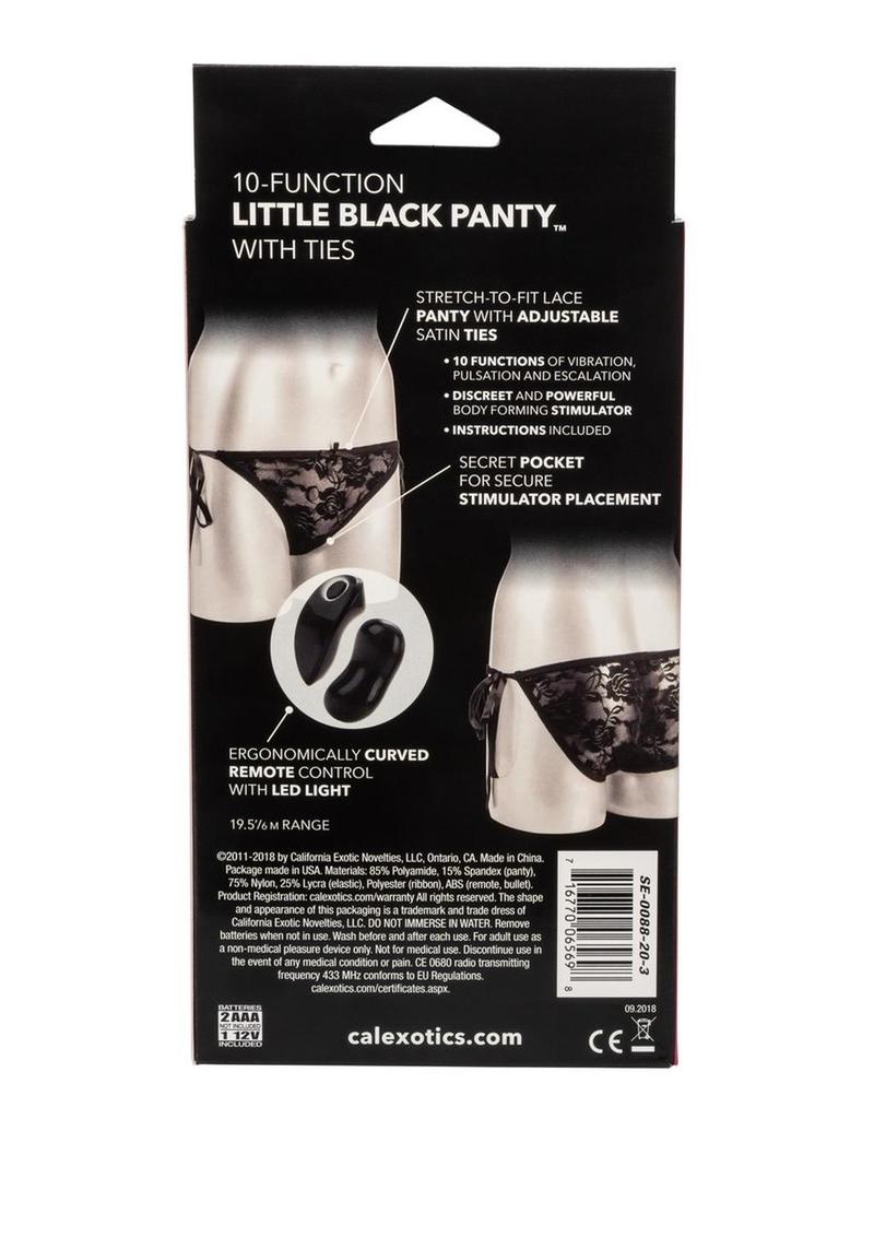 Little Black Panty With Remote Control Ties