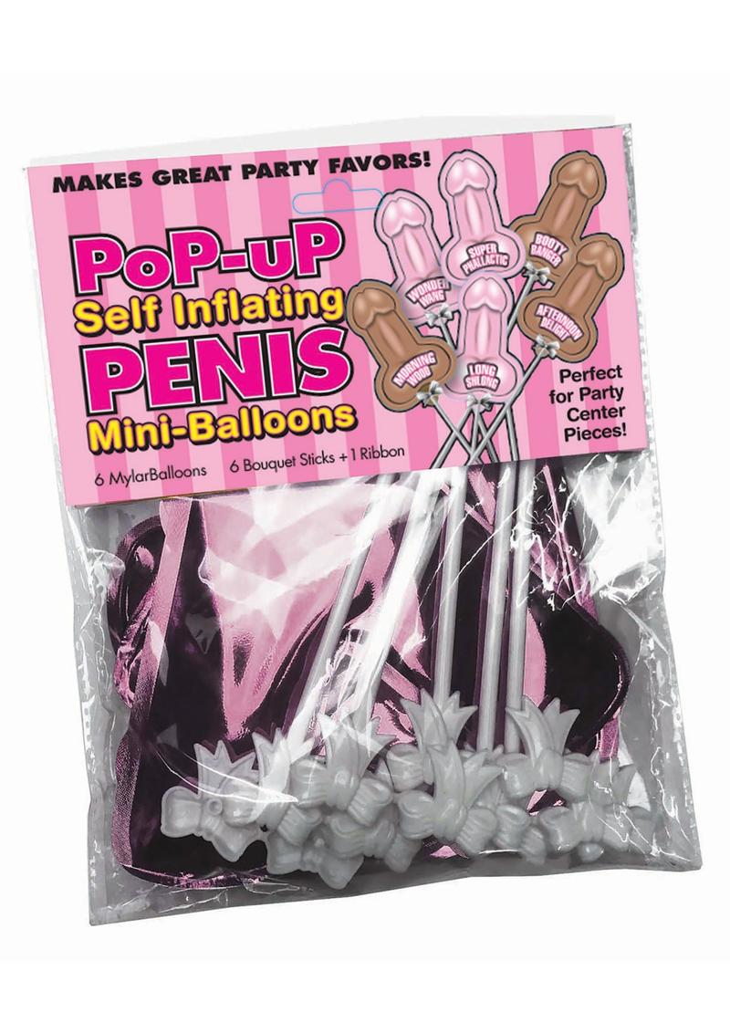 Little Genie Pop-Up Self Inflating Penis Mini-Balloons