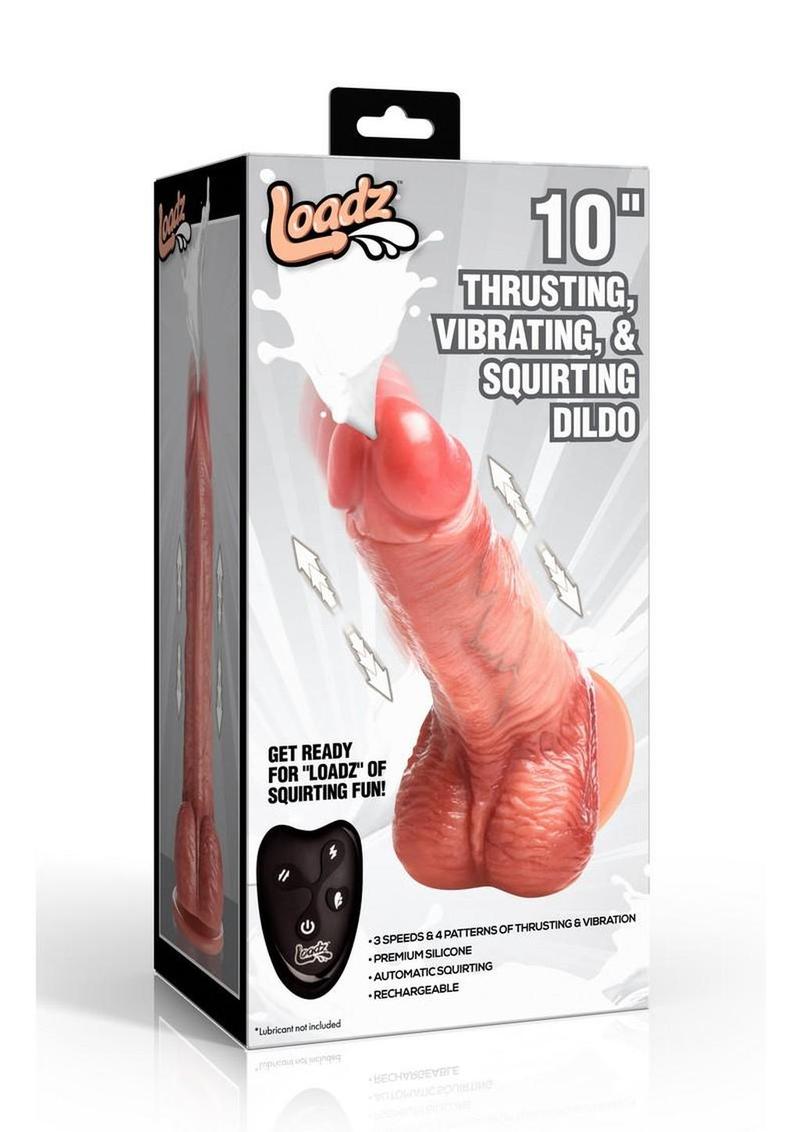 Loadz Thrusting Vibrating Silicone Dildo