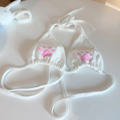 Lolita Lace Bow Panties – Sheer Mesh Ruffle Mid Waist Briefs