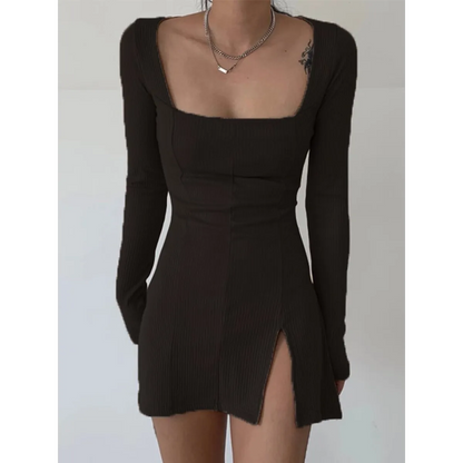 Solid Casual Knitted Dresses