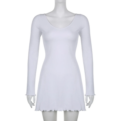 Solid Casual Knitted Dresses