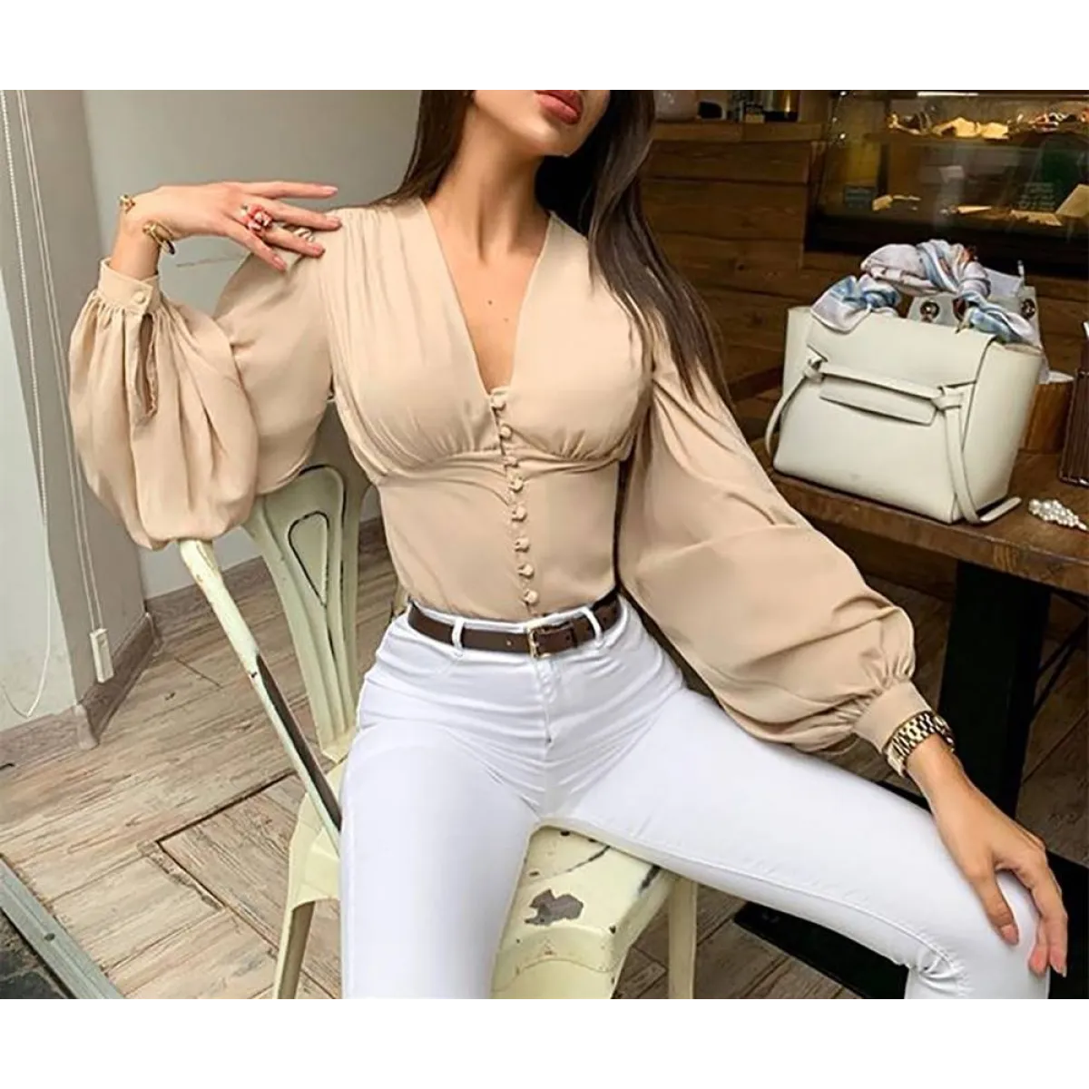 Long-sleeved Korean Blouse