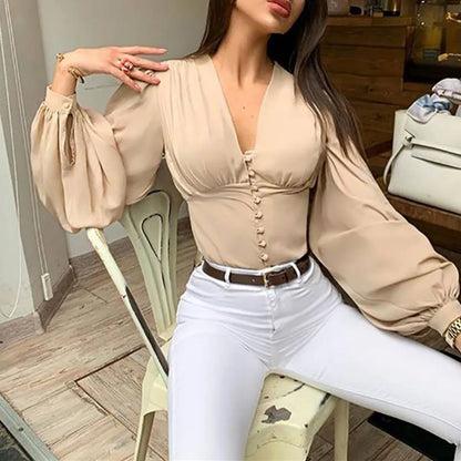 Long-sleeved Korean Blouse