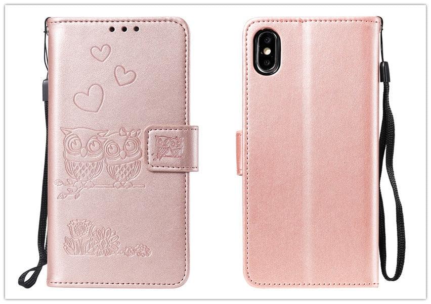 Love Couple Leather Case For iPhone 12 11 Pro  mini Phone Flip Wallet Soft Cover Shockproof Floral Cute Modern Leather Wallet Phone Case For iPhone