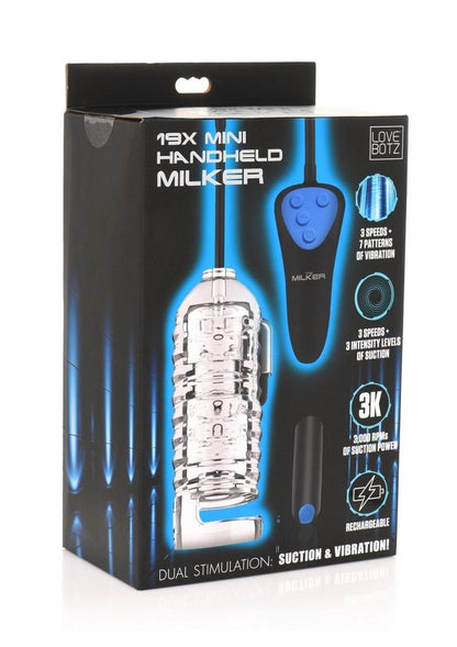 LoveBotz 19X Mini Handheld Milker with Wired Remote Control