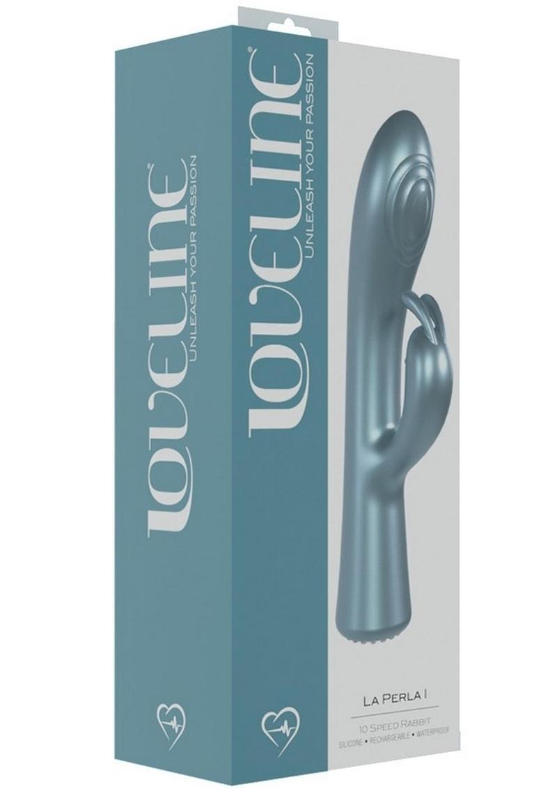 Loveline La Perla I Rechargeable 10-Speed Rabbit Vibrator Blue