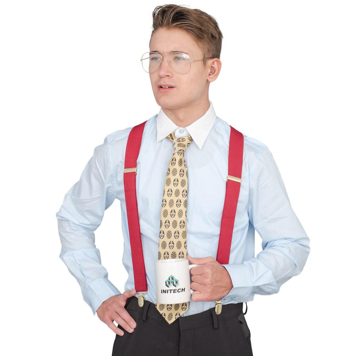 Lumbergh Mmmk Office Boss Shirt Combo Set