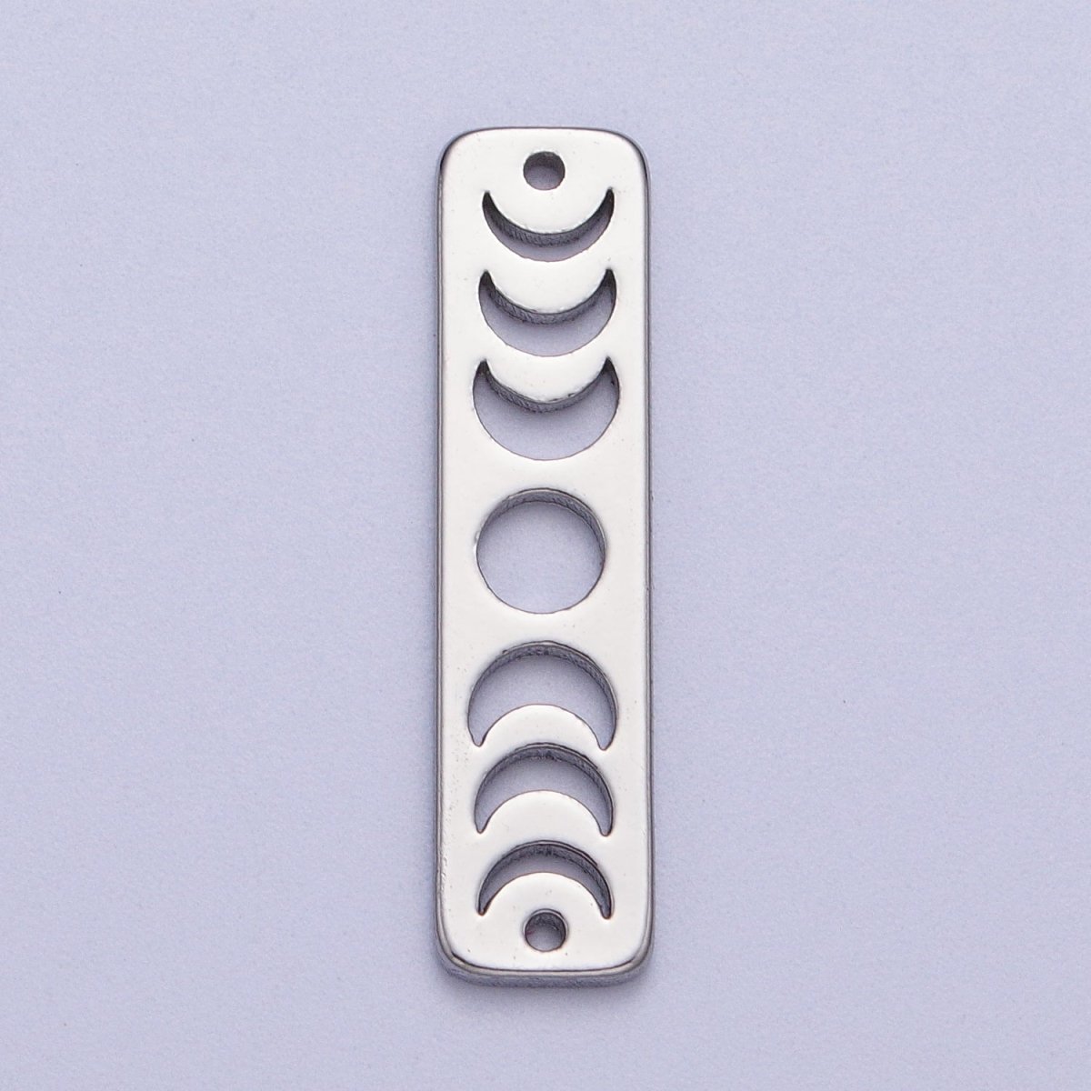 Lunar Crescent Moon Phases Celestial Bar Connector in Gold &amp; Silver | AC054