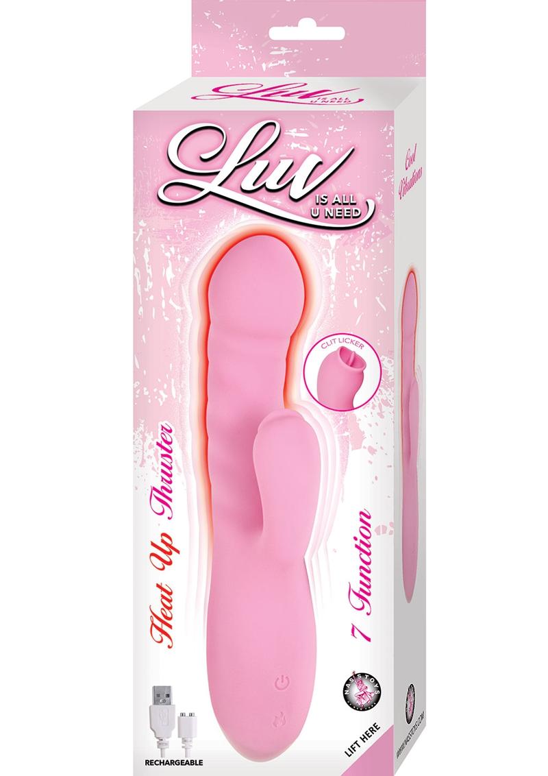Luv Heat Up Thruster Rechargeable Silicone Rabbit Vibrator