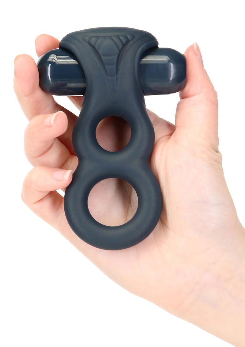 Lux Active Triad Silicone Vibrating Dual Cock Ring