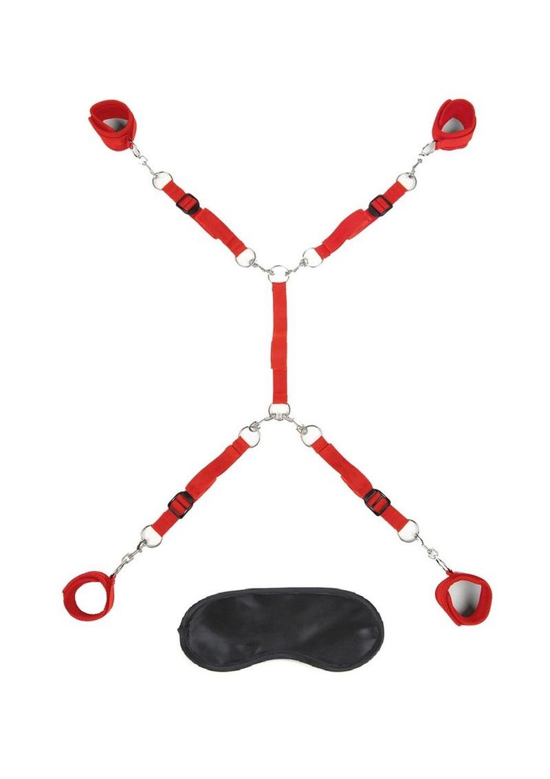 Lux Fetish 7 Piece Bed Spreader Restraint System