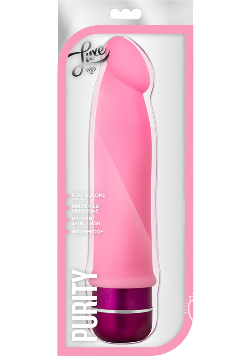 Luxe Purity Vibrating Dildo