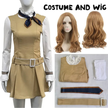 M3GAN 2.0 Cosplay Dress – Brown Uniform Set for Women &amp; Girls