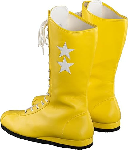 Macho Wrestler Man Madness Halloween Cosplay Costume Yellow Boots