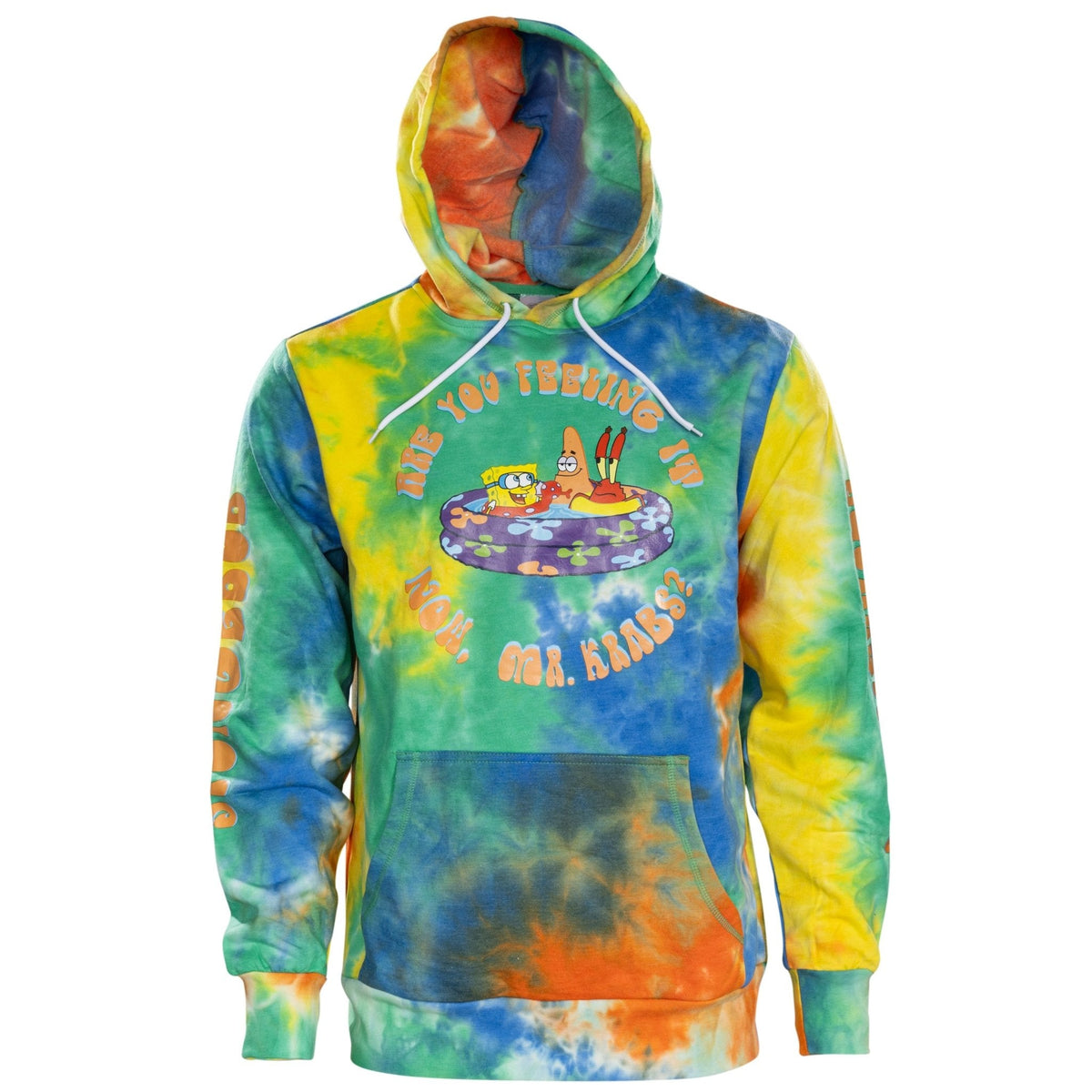 Mad Engine Spongebob Squarepants Patrick Mr. Krabs Pool Tie Dye Mens Hoodie