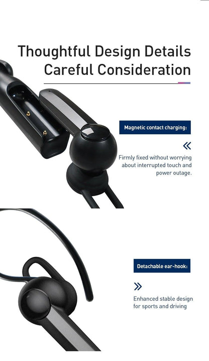 Magnetic Charging Wireless Bluetooth Earphone Bluetooth Headset Single Handsfree with Microphone Business Ear Updated Design with Industry Leading Sound &amp; Improved Comfort, Long Wireless Range,
