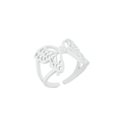 Mariposa Butterfly Ring Enamel Statement Jewelry Open Adjustable Ring Y2K Colorful Ring
