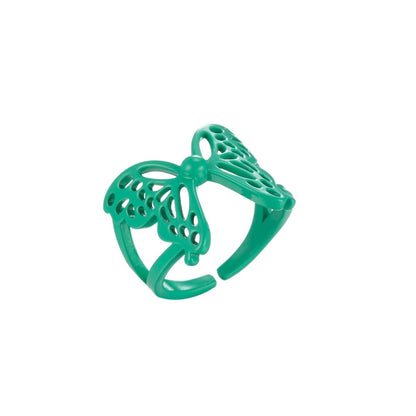 Mariposa Butterfly Ring Enamel Statement Jewelry Open Adjustable Ring Y2K Colorful Ring