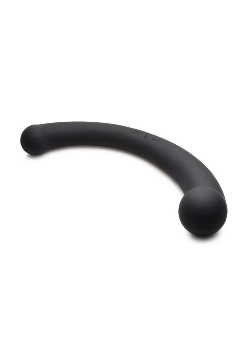 Vibra-Crescent Vibrating Silicone Dual-Ended Dildo
