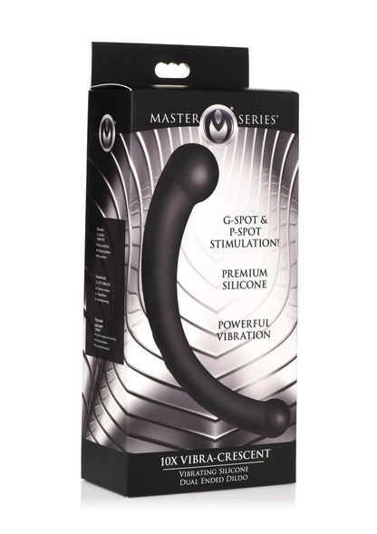 Vibra-Crescent Vibrating Silicone Dual-Ended Dildo