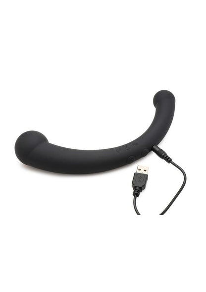 Vibra-Crescent Vibrating Silicone Dual-Ended Dildo