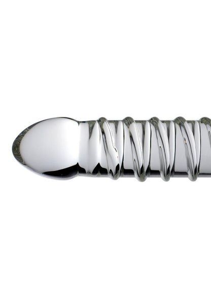 Master Series Behemoth Ribbed XL Glass Dildo for Advanced Users