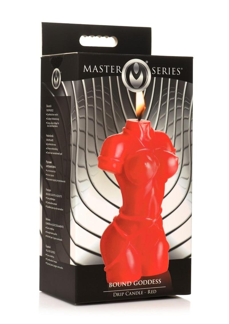 Bound Goddess Drip Candle Red Sculpted Torso Art Candle