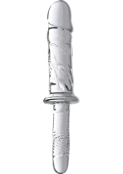 Master Series Brutus Glass Dildo Thruster for Intense Pleasure