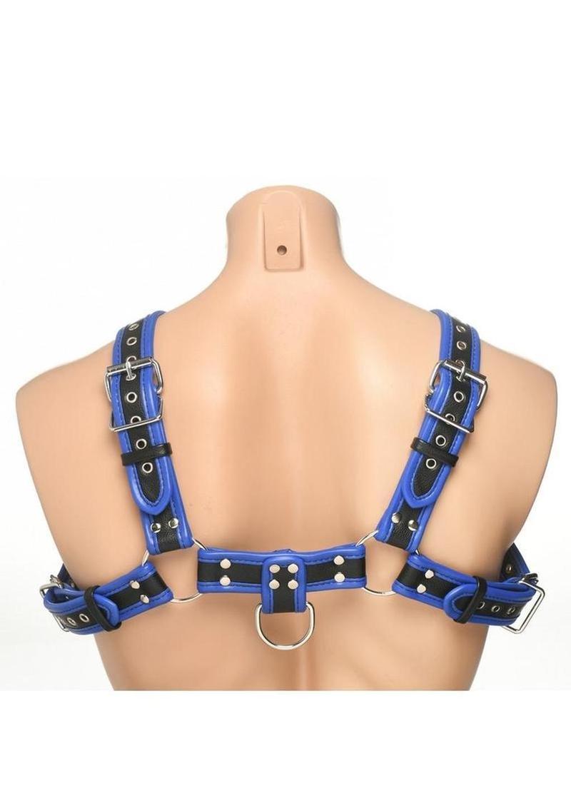 Master Series Bulldog Harness Blue Leather