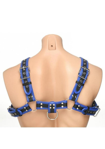 Master Series Bulldog Harness Blue Leather