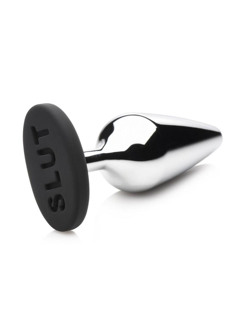 Master Series Slut Metal And Silicone Butt Plug
