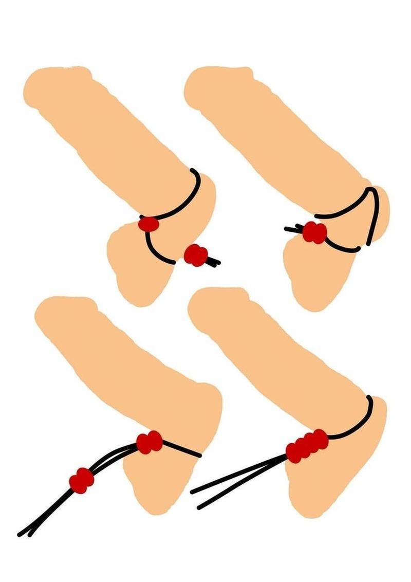 Master Series Crimson Tied Bolo Adjustable Lasso Style Cock Ring