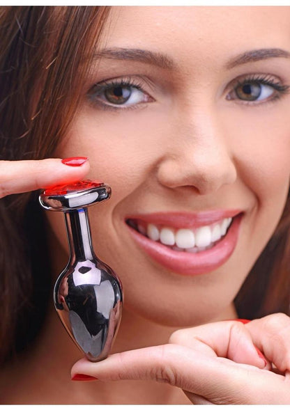 Master Series Crimson Tied Stainless Steel Anal Plug Versatile Play