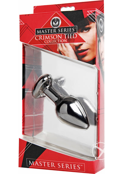Master Series Crimson Tied Stainless Steel Anal Plug Versatile Play