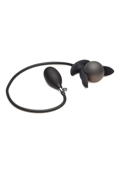 Master Series Dark Pearl Inflatable Vibrating Butt Plug
