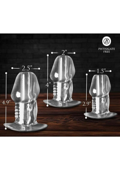 Dicked Clear Hollow Anal Trainer Set