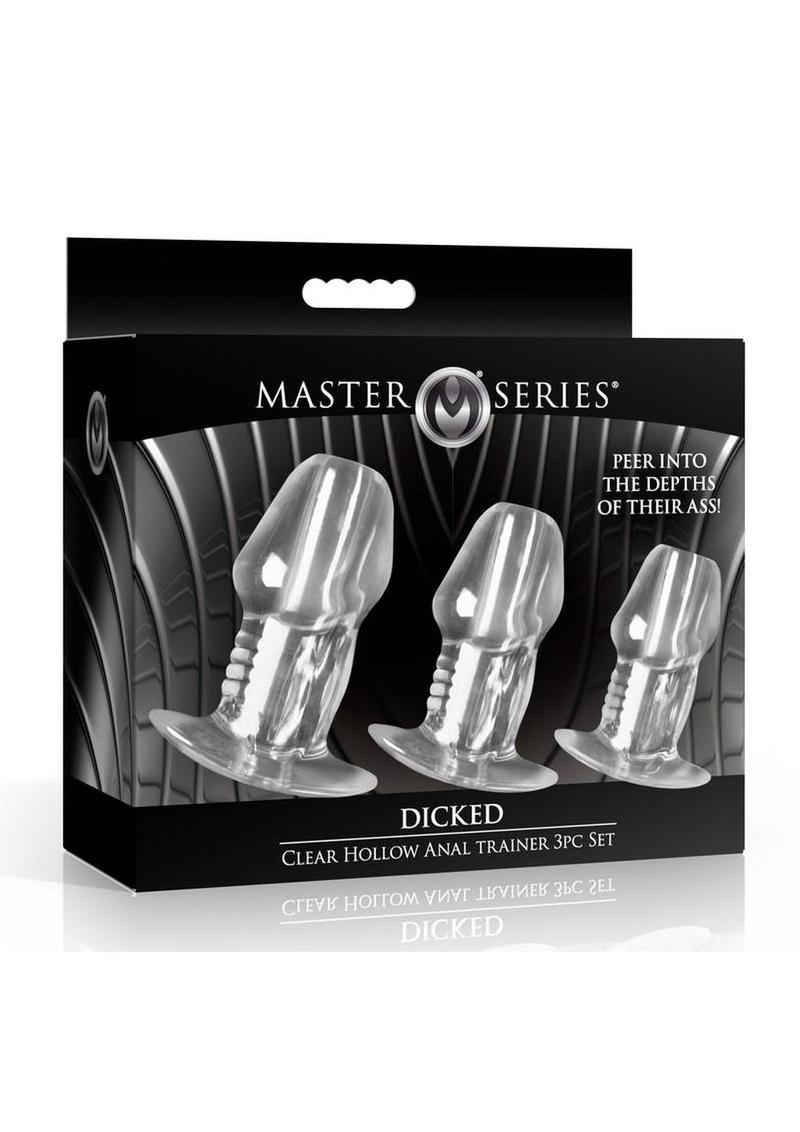 Dicked Clear Hollow Anal Trainer Set