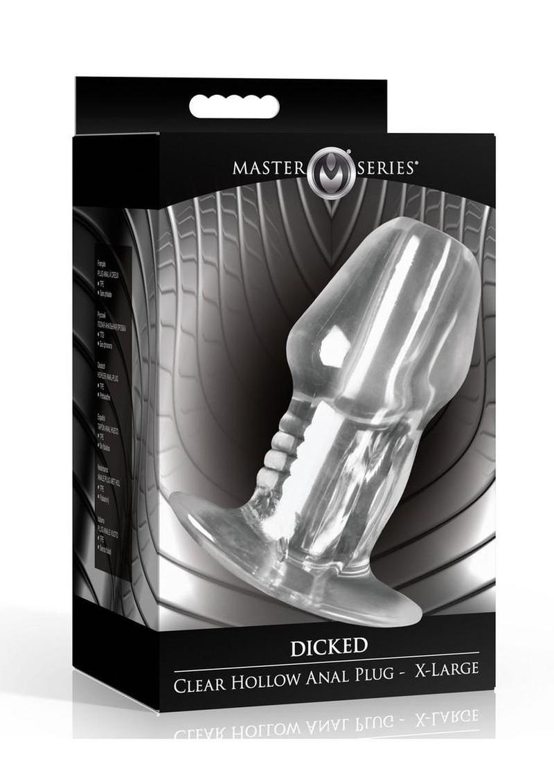 Dicked Clear Hollow Anal Plug