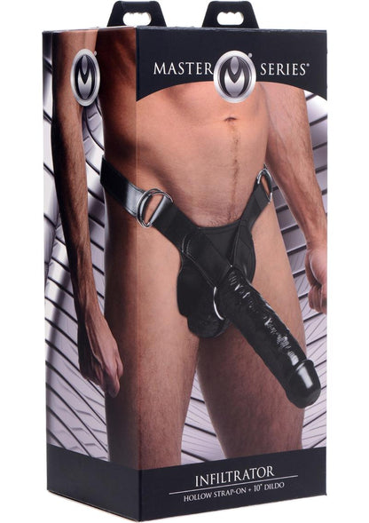 Master Series Infiltrator Hollow Strap-On Dildo with Adjustable Harness