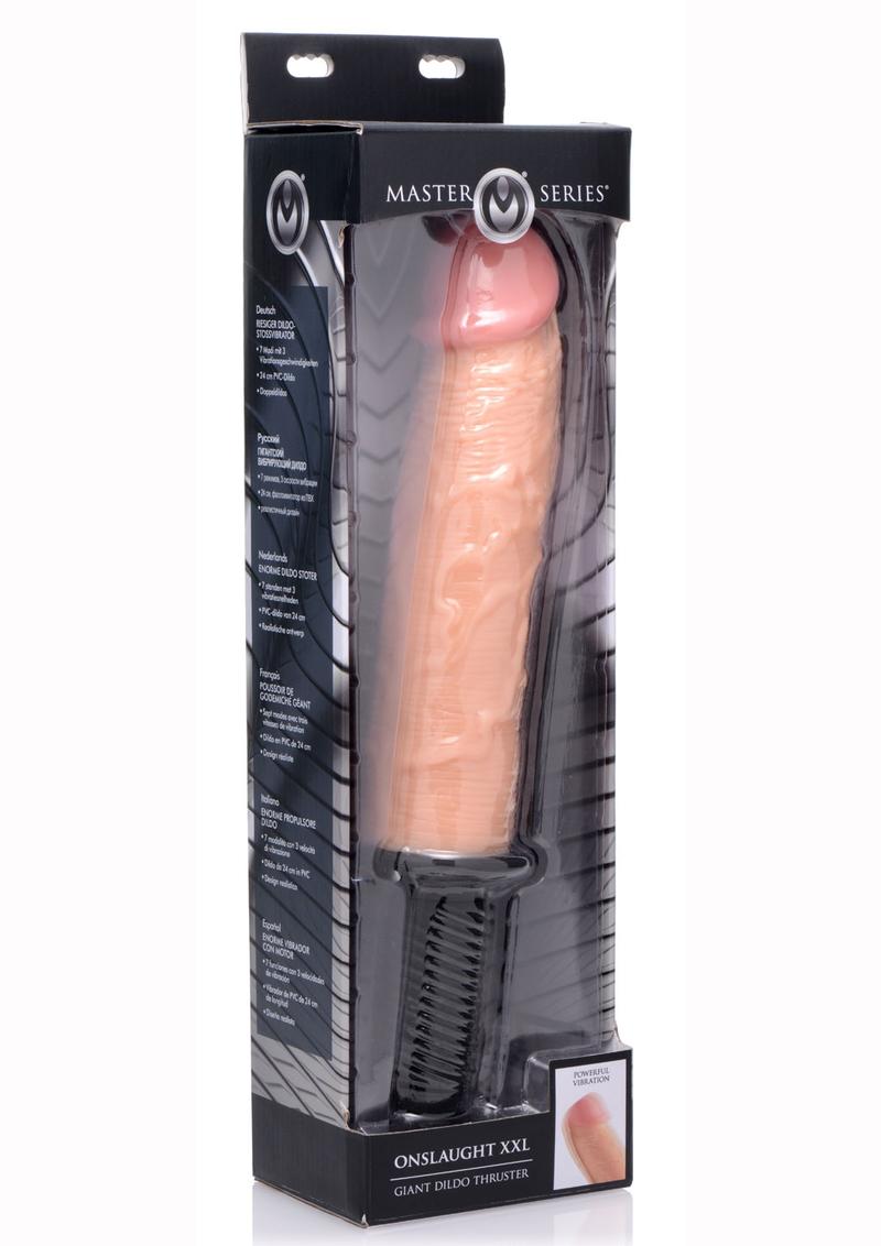 Master Series Onslaught XXL Vibrating Giant Dildo Thruster