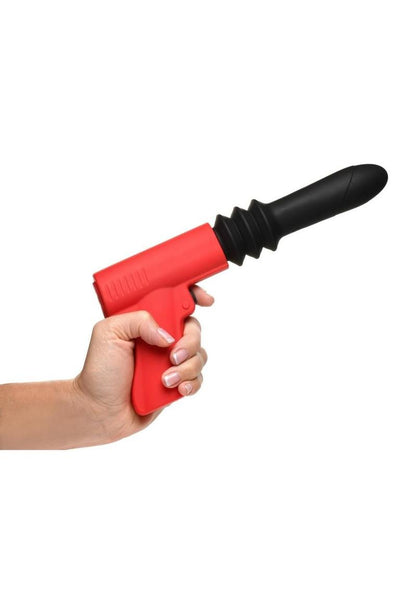 Master Series Pistol Pounder Thrusting &amp; Vibrating Silicone Dildo
