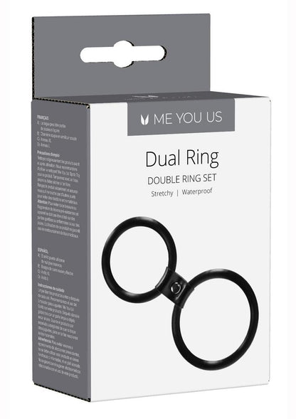 Me You Us Dual Ring Stretchy Silicone Ring Set