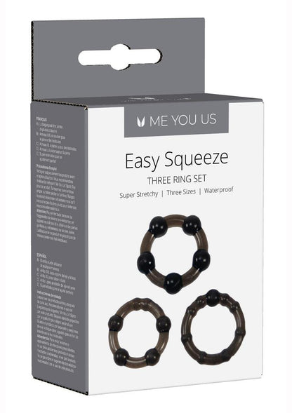 Me You Us Easy Squeeze 3 Piece Cock Ring Set