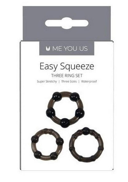 Me You Us Easy Squeeze 3 Piece Cock Ring Set